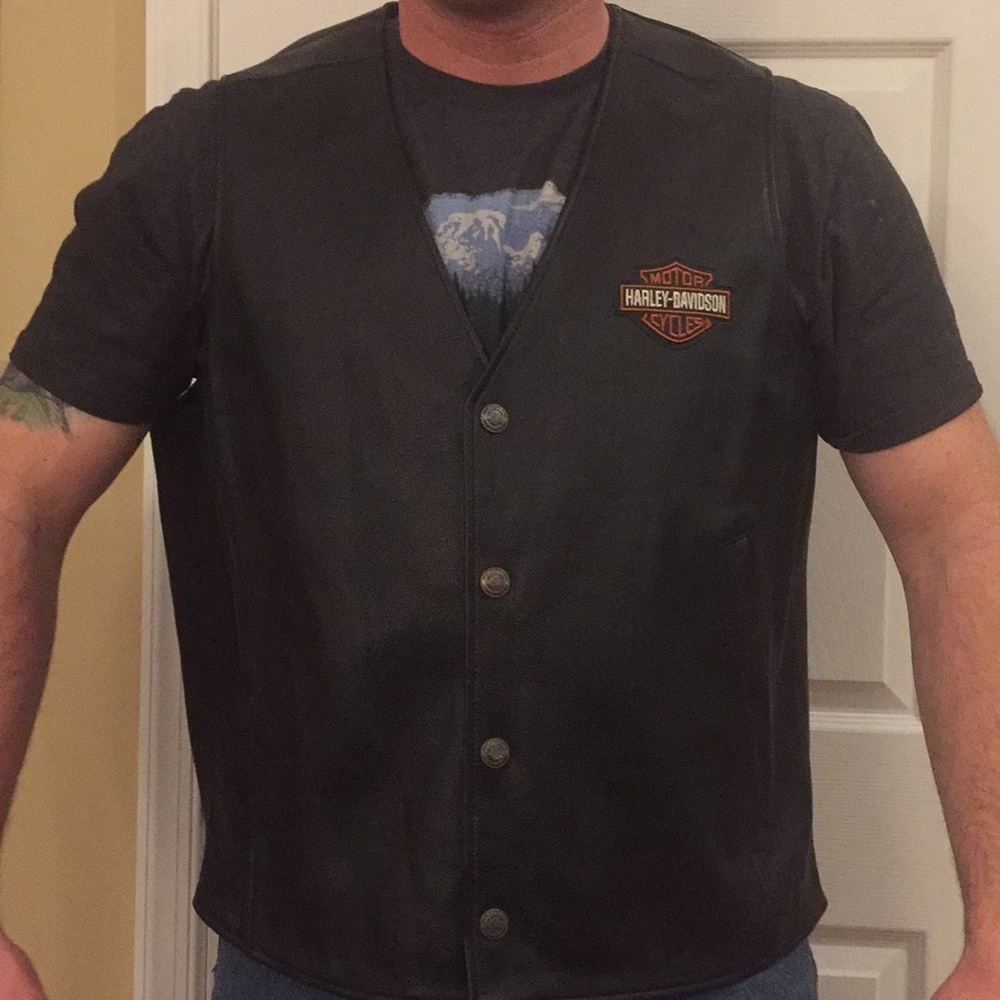Leather Harley Davidson Vest